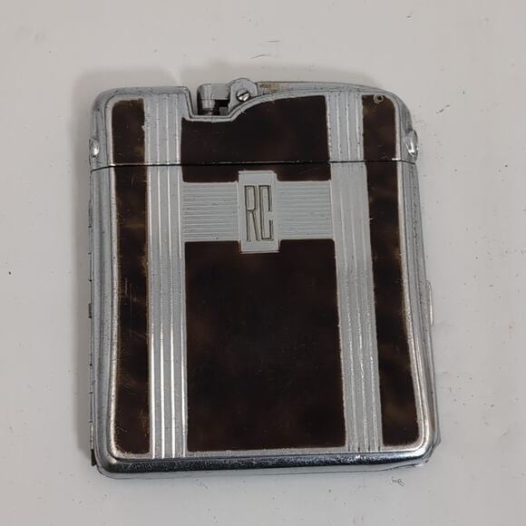 Vintage Ronson Ten-A-Case Lighter Cigarette Case Combo Art Deco 4" - Picture 1 of 5